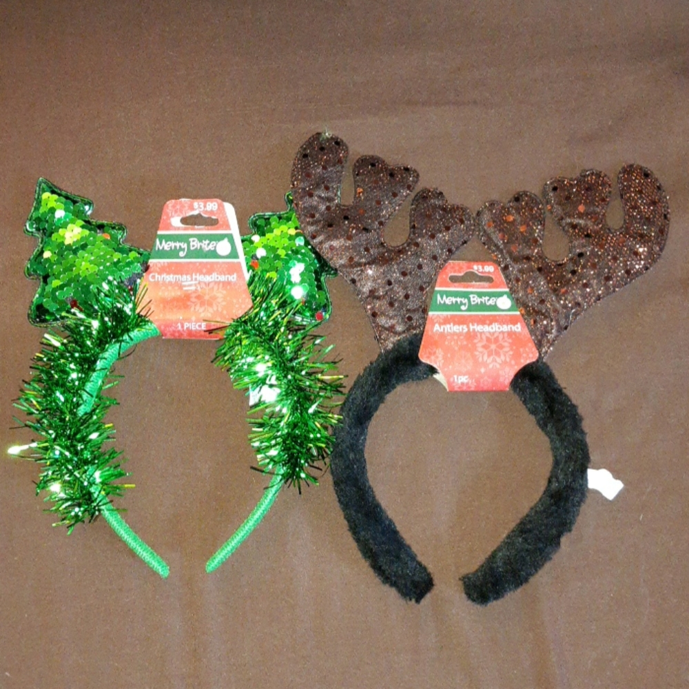 2 New Christmas Headbands